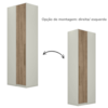 Canto Reto Modulado 1 Porta 241x80 cm Seletto Areia Jequitiba Henn
