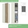 Canto Reto Modulado 1 Porta 241x80 cm Seletto Areia Jequitiba Henn