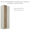Canto Reto Modulado 1 Porta 241x80 cm Seletto Areia Jequitiba Henn