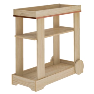 Carrinho Bar Com Rodizios 80 cm 4626 Naturale ARLY Carrinho Bar Com Rodizios 80 cm 4626 Naturale ARLY