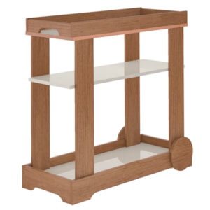 Carrinho Bar Com Rodizios 80 cm 4659 Cinamomo Off White ARLY Carrinho Bar Com Rodizios 80 cm 4659 Cinamomo Off White ARLY