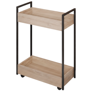 Carrinho Organizador Multiuso 2 Cestos BP Lara 70 cm Freijo Eratto Moveis