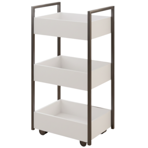 Carrinho Organizador Multiuso 3 Cestos BP 50 cm Lais Branco Eratto Moveis