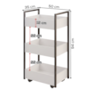 Carrinho Organizador Multiuso 3 Cestos BP 50 cm Lais Branco Eratto Moveis