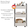 Carrinho Organizador Multiuso 3 Cestos BP 50 cm Lais Branco Eratto Moveis