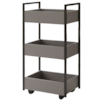 Carrinho Organizador Multiuso 3 Cestos BP Lais 50 cm Grafite Eratto Moveis