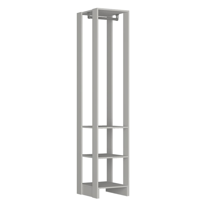 Closet Modulado 1 Cabideiro 200X40 cm EY105 Branco NOVAM