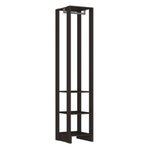 Closet Modulado 1 Cabideiro 200X40 cm EY105 Grafite Intenso NOVAM
