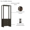 Closet Modulado 3 Gavetas 200X80 cm EY102 Grafite Intenso NOVAM