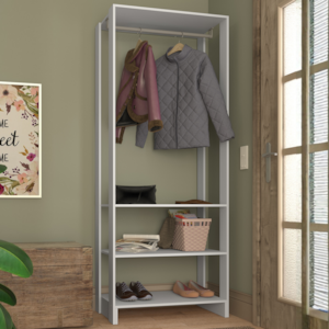 Closet Modulado 3 Prateleiras 200X80 cm EY101 Branco NOVAM