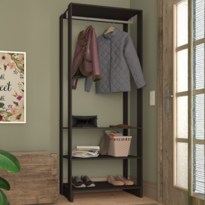 Closet Modulado 3 Prateleiras 200X80 cm EY101 Grafite NOVAM