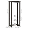 Closet Modulado 3 Prateleiras 200X80 cm EY101 Grafite NOVAM