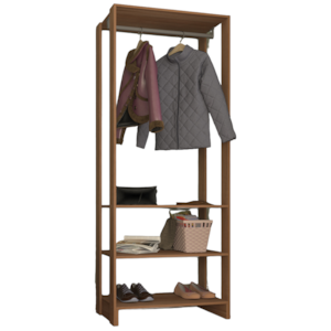 Closet Modulado 3 Prateleiras 200X80 cm EY101 Montana NOVAM