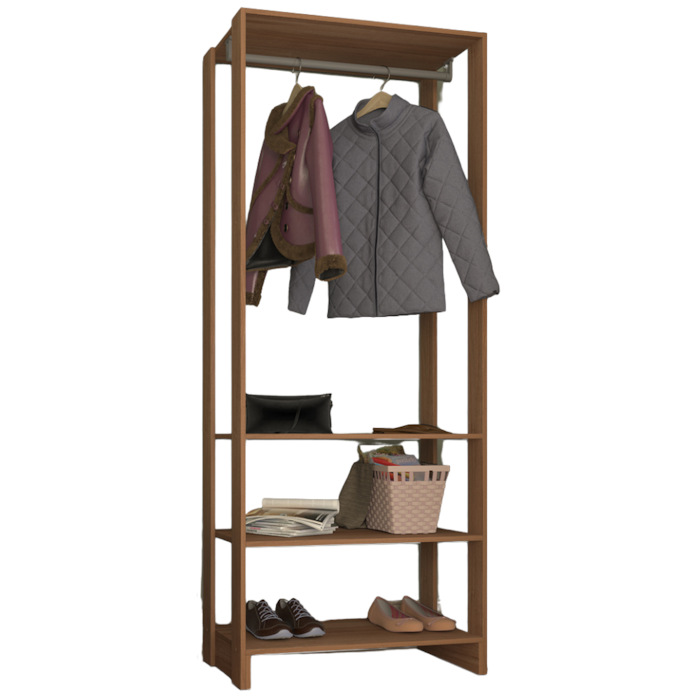 Closet Modulado 3 Prateleiras 200X80 cm EY101 Montana NOVAM