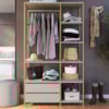 Closet Roupeiro Industrial 02 Gvt 180 Cm P1025 Arenas Dourado PP
