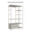 Closet Roupeiro Industrial 02 Gvt 180 Cm P1025 Arenas Dourado PP