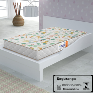 Colchao Infantil MIni Cama 150X70 cm Espuma D18 Branco Gazin
