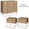 Comoda 02 Mesas de Cabeceira Organica Hanover Dourado Artesano