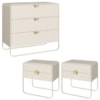 Comoda 02 Mesas de Cabeceira Organica Off White Artesano