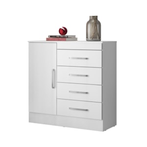 Comoda 04 Gavetas Montevideu Branco Rosa Flex Demobile Comoda 04 Gavetas Montevideu Branco Rosa Flex Demobile