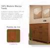Comoda 3 Gavetas 1 Porta 117 cm Madeira Macica Taeda 1139C Castanho Festra