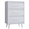 Comoda 3 Gavetas 61 cm Mila Branco Mobbs