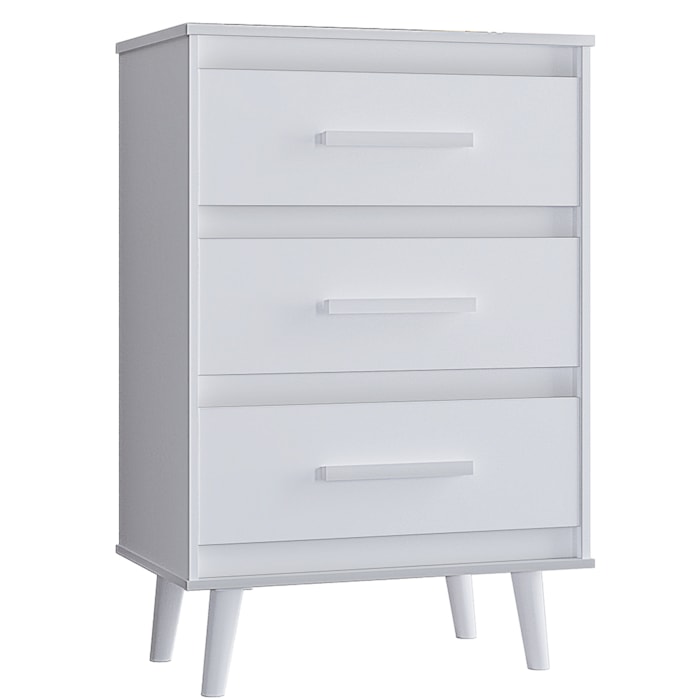 Comoda 3 Gavetas 61 cm Mila Branco Mobbs