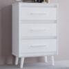 Comoda 3 Gavetas 61 cm Mila Branco Mobbs