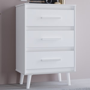 Comoda 3 Gavetas 61 cm Mila Branco Mobbs