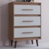 Comoda 3 Gavetas 61 cm Mila Savana Off White Mobbs