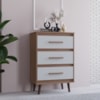 Comoda 3 Gavetas 61 cm Mila Savana Off White Mobbs