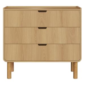 Comoda 3 Gavetas 90 cm Pes Madeira Maciça 28103 Hanover Artesano