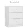 Comoda 3 Gavetas 95 cm Louise Branco REAJL Moveis