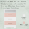 Comoda 3 Gavetas Com Nicho 4450 Branco Rosa PLLA