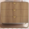 Comoda 3 Gavetas Organica 90 cm 28068 Hanover Dourado Artesano