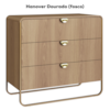Comoda 3 Gavetas Organica 90 cm 28068 Hanover Dourado Artesano