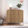 Comoda 3 Gavetas Organica 90 cm 28068 Hanover Dourado Artesano
