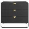 Comoda 3 Gavetas Organica 90 cm 28068 Nero Preto Artesano
