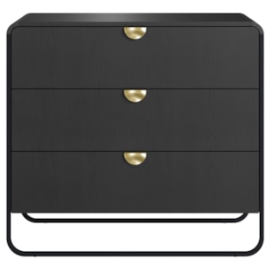 Comoda 3 Gavetas Organica 90 cm 28068 Nero Preto Artesano