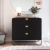 Comoda 3 Gavetas Organica 90 cm 28068 Nero Preto Artesano