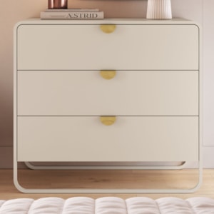 Comoda 3 Gavetas Organica 90 cm 28068 Off White Artesano