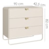 Comoda 3 Gavetas Organica 90 cm 28068 Off White Artesano