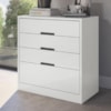 Comoda 4 Gavetas 02 Mesas de Cabeceira 2G S82224 Branco Kappesberg