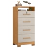 Comoda 4 Gavetas 1 Nicho Primor 62X130 cm Cinamomo Areia ZANZ