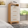 Comoda 4 Gavetas 1 Nicho Primor 62X130 cm Cinamomo Areia ZANZ