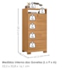 Comoda 4 Gavetas 1 Nicho Primor 62X130 cm Cinamomo ZANZ