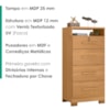 Comoda 4 Gavetas 1 Nicho Primor 62X130 cm Cinamomo ZANZ