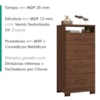 Comoda 4 Gavetas 1 Nicho Primor 62X130 cm Jacaranda ZANZ