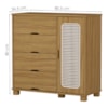 Comoda 4 Gavetas 1 Porta MDF 81 cm Clara Nature Decmade