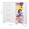 Comoda 4 Gavetas 1 Porta MDF 81 cm Livia Princesas Decmade